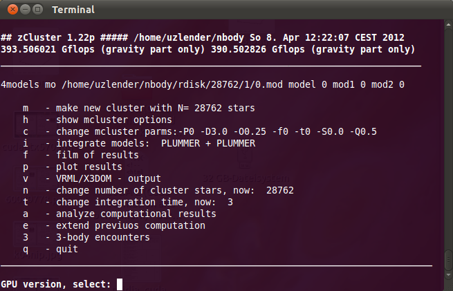 zcluster.sh, 2 kernels on GPU