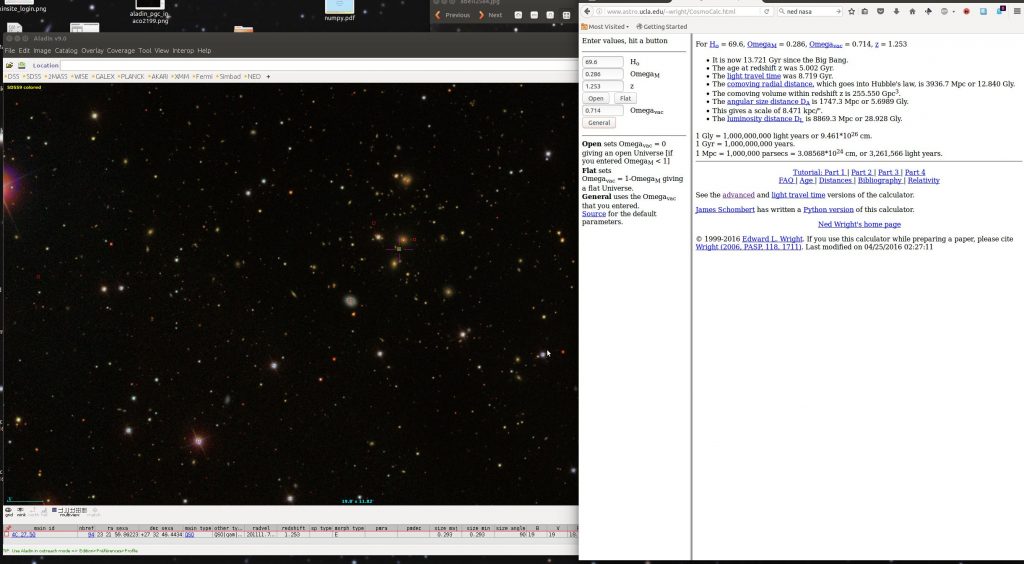 Kosmologische Distanzen zum Quasar 4C 27.5